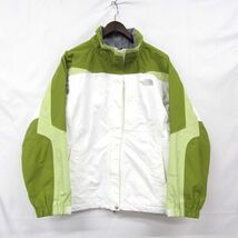 サイズ WOMENS M THE NORTH FACE ナイロン ジャケット ライトアウター HYVENT ホワイト ノースフェイス レディース 古着 ビンテージ 3F1805_画像1