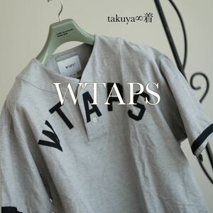 22SS UVERworld TAKUYA∞ 着 WTAPS リーグ ベースボール シャツ 3 ダブルタップス半袖シャツ グレー