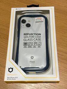 iPhone 15 iFace Reflection 強化ガラスクリア スマホケース 41-959053（ネイビー）