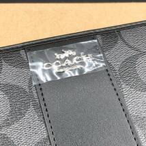 未使用！◎COACH/コーチ F54630 シグネチャー 長財布 黒 ブラック メンズ レディース ブランド レザー 革◎ NI2625_画像2