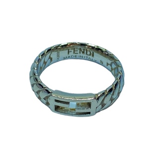 FENDI フェンディ 1A3021 リング アクセサリー ジュエリー 指輪 小物 ロゴ メタル シルバー [サイズ S 約11号]