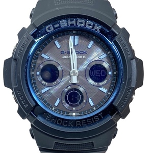 CASIO カシオ G-SHOCK Gショック ジーショック AWG-M100A 腕時計 時計 デジアナ 電波ソーラー 樹脂 ステンレス ブラック ブルー