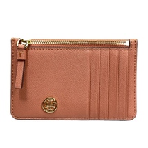 TORY BURCH トリーバーチ TO3480DW00314 フラグメントケース コインケース カードケース 名刺入れ ロゴ レザーブラウン系_画像1