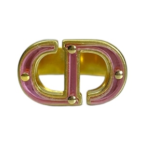 Кристиан Dior Dior Ring Ring Кольцо Кольцо Ювелирные украшения маленький логотип gp vold pink 13