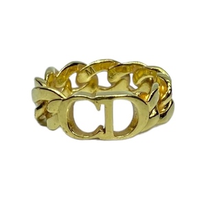 Christian Dior ディオール ダンスーズ エトワール リング 指輪 CDイニシャル チェーン 小物 ロゴ GP ゴールド （Mサイズ 約１２号）