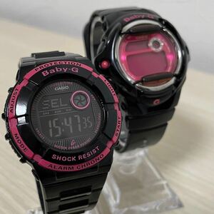 1000円〜売り切りCASIO【BABY-G】ベビージー レディース腕時計 2本セットクォーツ デジタル　BGD-120 BG-169R 