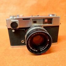 b119 KONICA Auto S レンジファインダー ケース付 HEXANON 1:1.9 f47mm サイズ:幅約14cm 高さ約8.5cm 奥行約8cm/60_画像2