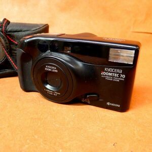 b257 KYOCERA ZOOMTEC 70 コンパクトフィルムカメラ サイズ:幅約14cm 高さ約7cm 奥行約6cm/60