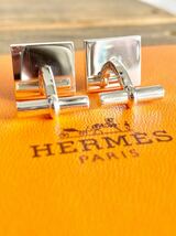 ☆超希少美品☆ 新品仕上げ HERMES エルメス ケリー ロック ケリーロック カデナ カフリンクス Hロゴ カフス カフスボタン 送料無料 Ag925_画像9