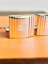 ☆超希少美品☆ 新品仕上げ HERMES エルメス ケリー ロック ケリーロック カデナ カフリンクス Hロゴ カフス カフスボタン 送料無料 Ag925_画像5