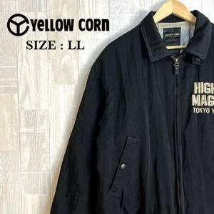 M3411 YeLLOW CORN イエローコーン　バイクジャケット　LLサイズ　黒　BLK 日本製　ナイロン100％　メンズ　アウター　上着　羽織