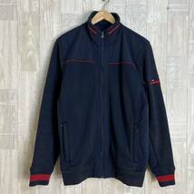 M3448 TOMMY HILFIGER トミーヒルフィガー　ジップアップジャケット　L/Gサイズ　ネイビー　紺　メンズ　アウター　上着　内側フリース_画像2