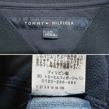 M3448 TOMMY HILFIGER トミーヒルフィガー　ジップアップジャケット　L/Gサイズ　ネイビー　紺　メンズ　アウター　上着　内側フリース_画像3
