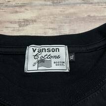 M3486 Vanson バンソン　ロンT XLサイズ　黒　スカル柄　メンズ　長袖Tシャツ　ロングTシャツ　綿100％　コットン100％　トップス_画像3