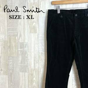 M3513 Paul Smith ポールスミス　コーデュロイパンツ　XLサイズ　黒　ブラック　メンズ　日本製　ボトムス　シンプル　無地　日本製