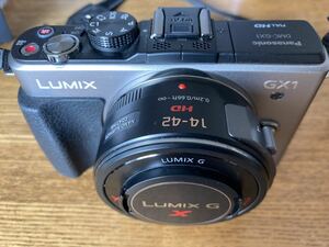 Panasonic LUMIX GX1 14-42レンズとオプションのFVF付