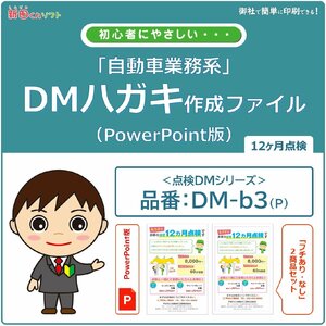 DM‐b3p 定期点検のお知らせ DM作成ファイル（PowerPoint版）12ヶ月点検 ハガキデザイン ダイレクトメール 販促ツール