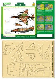 J's Work PPA5050 エアブラシ用迷彩マスキング 1/72 イスラエル国防軍 F-4 ファントムII カモフラージュ