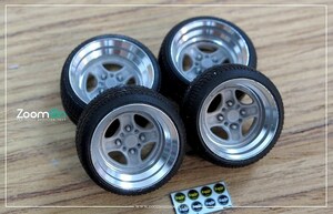 ZoomOn ZR043 1/24 16インチ ワーク エクイップ 40 ホイールセット