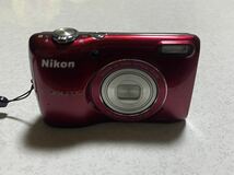 1円スタート Nikon ニコン COOLPIX L26 クールピクス コンパクトデジタルカメラ デジカメ レッド _画像1