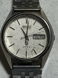 1円スタート SEIKO セイコー 腕時計 メンズ QUARTZ デイデイト クォーツ TYPEⅡ タイプ24623-8020