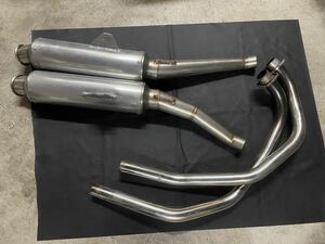  rare Yamaha SRX400/600 3VN/3SXs crust n2 pipe muffler stainless steel aluminium silencer 