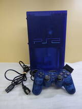  SONY PlayStation2 SCPH-37000 オーシャン・ブルー PS2 本体 コントローラー プレイステーション２ 通電確認のみ#RH002_画像1