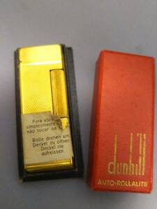 安値スタート！！　USED　dunhill ダンヒル AUTO-ROLLALITE オイルライター　ワンショットで着火　箱付き　美品