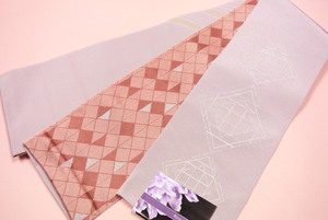 京紫織ポリ半巾細帯　kyoushiori　ロングサイズNo3222