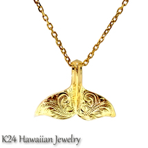 ハワイアンジュエリー K24 純金 コーティング k24 ペンダント ネックレス プルメリア_画像1