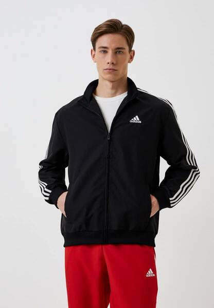 新品♪ adidas≪アディダス≫♪スポーツウェア 定番 トラックスーツ ♪ジャケット＆パンツ（上下セット）♪サイズXL♪ブラック＆レッド♪