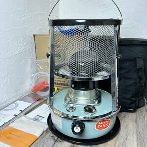 【N71梶】★【現状出品】Kerosene heater 携小型石油ストーブ DMY-001 油タンク容量 4.5L 携カバー付き　 使用燃料：灯油　新品芯付