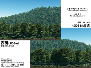 箱庭技研　ジオラマシート　DSF-014　山背景2　2枚入　撮影　背景シート　鉄道模型