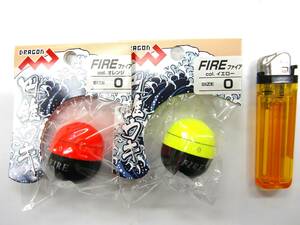 新品 円錐ウキ FIRE 0 2個セット オレンジ・イエロー