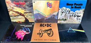 HARD ROCK ハードロック 24枚 LP レコード 大量 セット ポスター付きあり 0202 AC/DC ディープパープル ピンクフロイド ブラックサバス