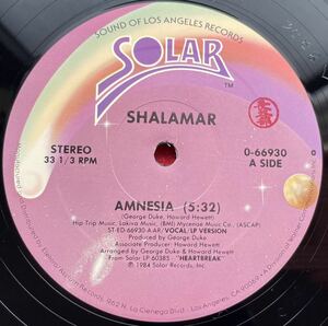 Shalamar / Amnesia 12inch盤その他にもプロモーション盤 レア盤 人気レコード 多数出品。