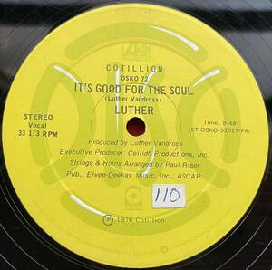 Luther / It's Good For The Soul 12inch盤その他にもプロモーション盤 レア盤 人気レコード 多数出品。
