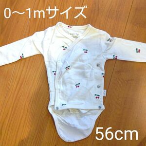 美品　コンゲススロイド　ロンパース ボディスーツ 長袖 長袖ロンパース ベビー 新生児 ベビー服　さくらんぼ