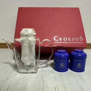 【CROESUS】工芸茶・中国茶ギフトセット　ガラスポット、ジャスミンティーアソート10個入セット