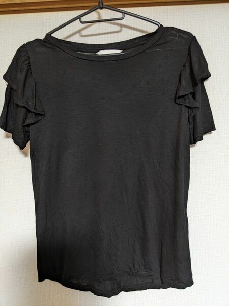 H＆M　Tシャツ カットソー 半袖 黒 半袖Tシャツ シンプル 　レディース　ＸS