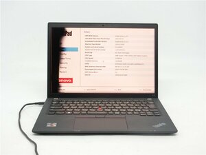 中古Lenovo ThinkPad Gen2　RYZEN　Pro3 　16GB　13.3型　BIOSまで表示　液晶割れ　ノートパソコン　　詳細不明　　ジャンク扱い 　