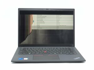 中古　Lenovo　T14S　CORE11世代i5　　BIOSまで表示　液晶割れ　ノートパソコン　　詳細不明　ジャンク扱い　送料無料