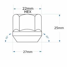 M14x1.5ホイールナット 22HEX 純正ホイール用 GM シボレー キャデラック GMC 24個セット_画像4