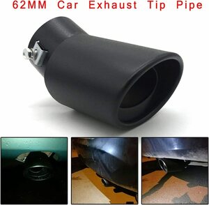  muffler cutter downward black black all-purpose oval tip-up slash single muffler light car passenger vehicle dress up 