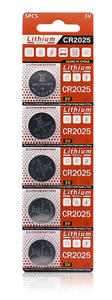 CR2025 button battery 5 piece set calculator clock camera 