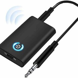 Bluetooth5.0 トランスミッター レシーバー 1台2役 送信機 受信機 充電式 無線 ワイヤレス 3.5mm オーディオスマホ テレビ TXの画像1