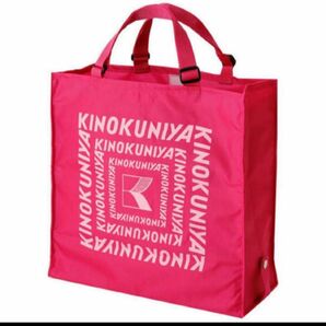 新品・未開封！！KINOKUNIYA 紀ノ国屋　スペシャルエコロジーバッグ　持ち手調整・折り畳み可能 希少 ローズピンク