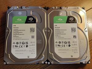 SEAGATE シーゲイト BarraCuda 3.5インチ HDD 8TB 内蔵ハードディスク ST8000DM004 2台セット