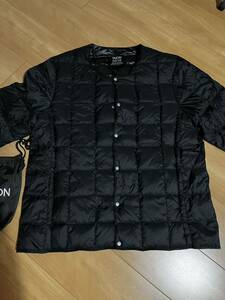 TAIONta ion inner down cardigan black 