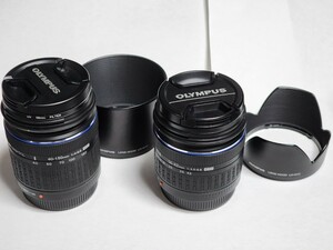 OLYMPUS ZUIKO DIGITAL ED 40-150mm F4.0-5.6 14-42mm F3.5-5.6 広角と望遠ズーム2本セット マイクロフォーサーズマウントアダプター同梱